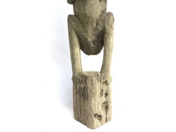 Borneo Figurine 790mm Dayak Bahau Statue Figure Effigy Wood Sculpture Art Home Garden