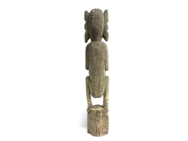 Borneo Figurine 790mm Dayak Bahau Statue Figure Effigy Wood Sculpture Art Home Garden