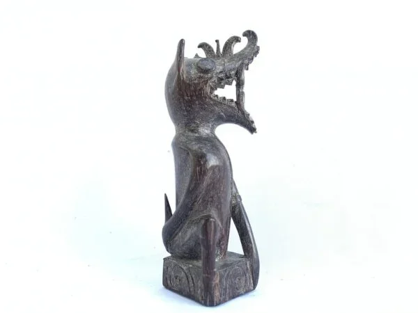 MYTHICAL CREATURE 180mm Borneo Statue Dragon & Dog Aso Animal Figure Figurine