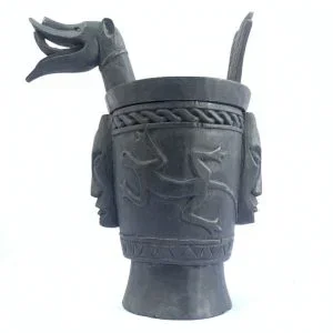 STORAGE CONTAINER 410mm Tribal Traditional Box Jewel Jewelry Keeper Hardwood Statue Figurine