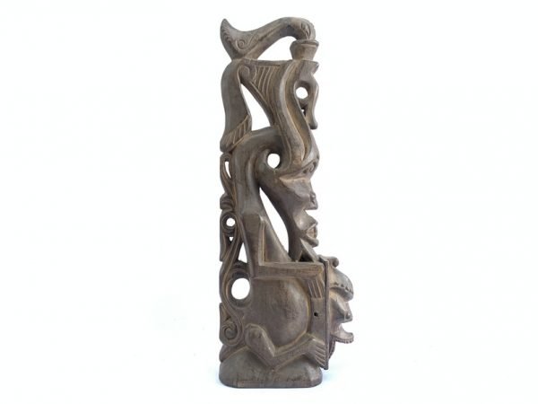 TRIBAL HIDDEN CHAMBER 410mm ARTIFACT Batak Jewelry Medicine Box Wood Carving Statue Figure Figurine