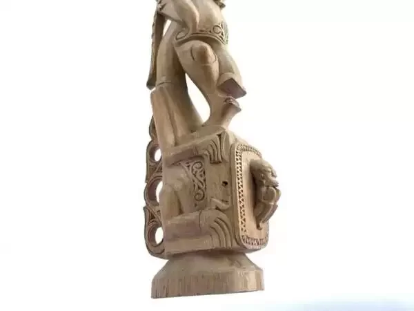 Tribal Hidden Chamber 460mm Large XL Batak Jewelry Medicine Box Wood Carving Statue Figure Figurine