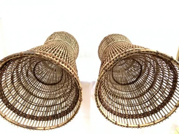 OUTDOOR FISH TRAP Large 1090mm (One Pair) Bubu Lantai Rattan Lure Bait Traditional Fishing