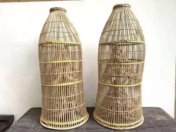 Outdoor Fish Trap Large 910mm (One Pair) Bubu Lantai Lure Bait Traditional Fishing