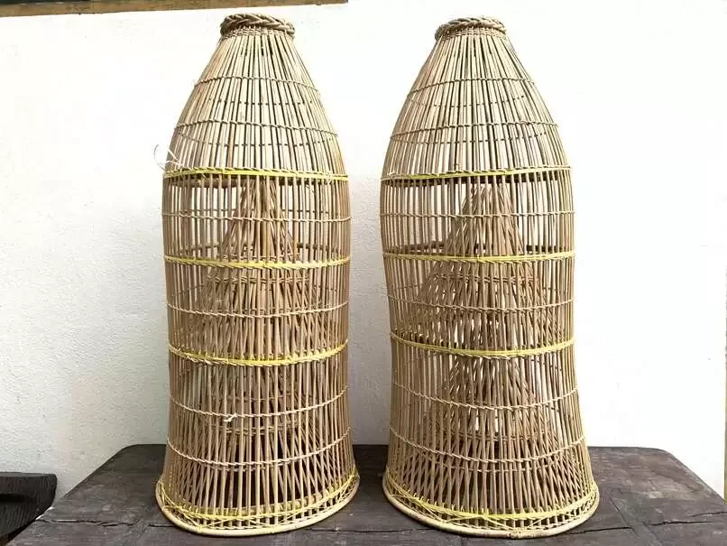 Outdoor Fish Trap Large (One Pair) Bubu Bait Traditional Fishing