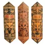 Painted Armor Shield 1070mm (Set of 3) Borneo Hand Painting Tribal Artwork Sea Dayak Borneo