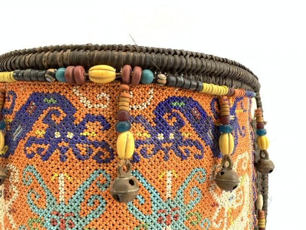 BORNEO CARRIER 430mm Traditional Tribal Child Backpack Baby Infant Bag Beads