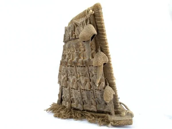 DAYAK CARRIER 390mm Dyak Modang Tribal Borneo Backpack Baby Child Infant Basket Artifact Statue Figure