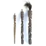 CARVED POLE TUNGGAL Panaluan 1740mm Batak Ritual Stick Ceremonial Statue Sculpture Figurine