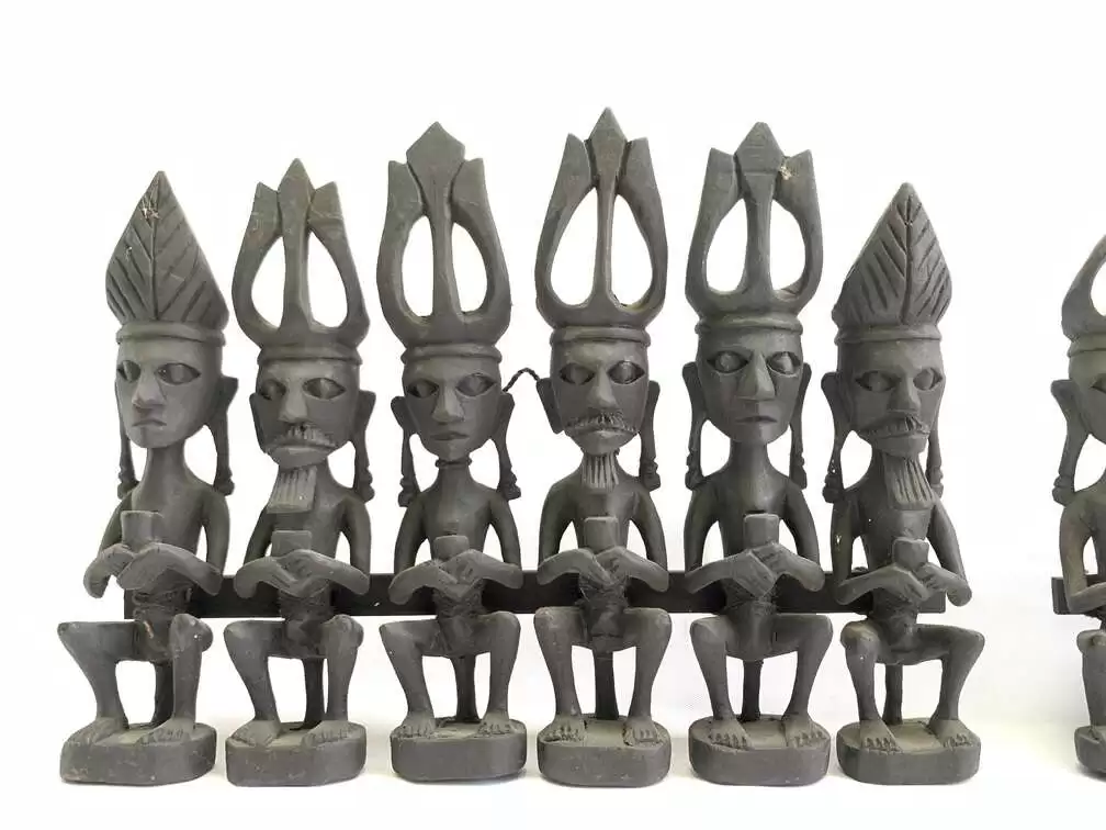 Art Sculpture 320mm Nias Warrior Statue Interior Hotel Home Pub Bar Office Tribal Sculpture Figure Figurine Art Sculpture 320mm Nias Warrior Statue Interior Hotel Home Pub Bar Office Tribal Sculpture Figure Figurine