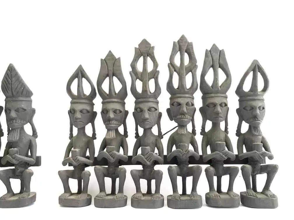 Art Sculpture 320mm Nias Warrior Statue Interior Hotel Home Pub Bar Office Tribal Sculpture Figure Figurine Art Sculpture 320mm Nias Warrior Statue Interior Hotel Home Pub Bar Office Tribal Sculpture Figure Figurine