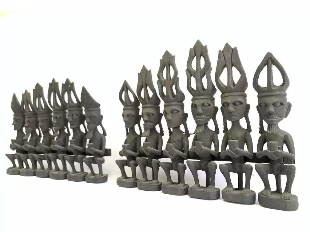 Art Sculpture 320mm Nias Warrior Statue Interior Hotel Home Pub Bar Office Tribal Sculpture Figure Figurine Art Sculpture 320mm Nias Warrior Statue Interior Hotel Home Pub Bar Office Tribal Sculpture Figure Figurine