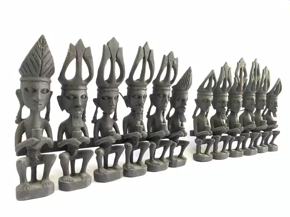 Art Sculpture 320mm Nias Warrior Statue Interior Hotel Home Pub Bar Office Tribal Sculpture Figure Figurine Art Sculpture 320mm Nias Warrior Statue Interior Hotel Home Pub Bar Office Tribal Sculpture Figure Figurine