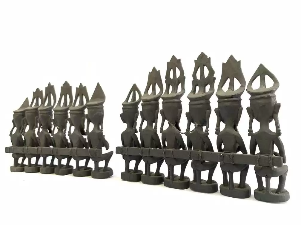 Art Sculpture 320mm Nias Warrior Statue Interior Hotel Home Pub Bar Office Tribal Sculpture Figure Figurine Art Sculpture 320mm Nias Warrior Statue Interior Hotel Home Pub Bar Office Tribal Sculpture Figure Figurine