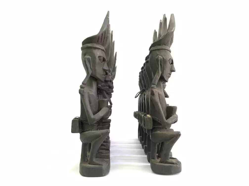 Art Sculpture 320mm Nias Warrior Statue Interior Hotel Home Pub Bar Office Tribal Sculpture Figure Figurine Art Sculpture 320mm Nias Warrior Statue Interior Hotel Home Pub Bar Office Tribal Sculpture Figure Figurine