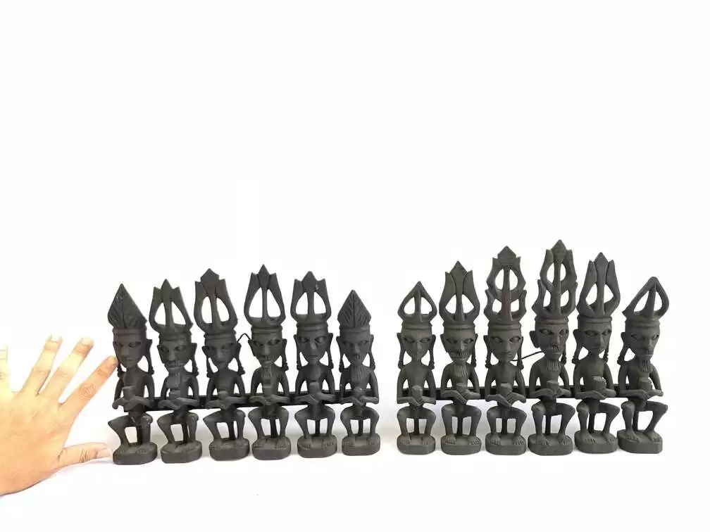 Art Sculpture 320mm Nias Warrior Statue Interior Hotel Home Pub Bar Office Tribal Sculpture Figure Figurine Art Sculpture 320mm Nias Warrior Statue Interior Hotel Home Pub Bar Office Tribal Sculpture Figure Figurine