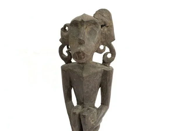 STATUE GUARDIAN 460mm RARE Ancestral Kenyah Figure Antique Old Figurine Effigy Sculpture Borneo