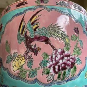 PERANAKAN JOSS STICK 190mm Holder Pot Pottery Vase Chinese Nyonya Incense Burner