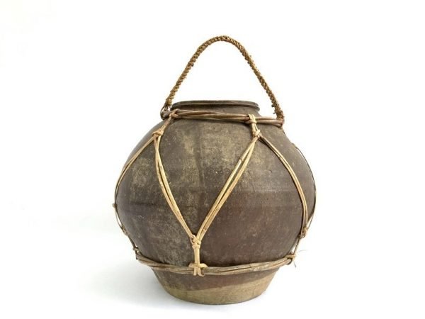 WINE JAR 300mm ANTIQUE Ching Dynasty(1644-1912) Rice Liquor Alcohol Pot Pottery Vase Porcelain