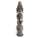 HOUSE GUARDIAN STATUE 735mm Antique Borneo Figure Figurine Home Protection Ironwood Sculpture Animal