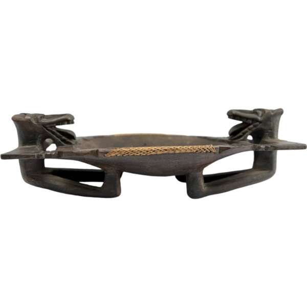 Ironwood Tribal Tray 550mm Borneo Old Bowl Basin Dayak Headhunter Ceremonial Sculpture Statue Aso