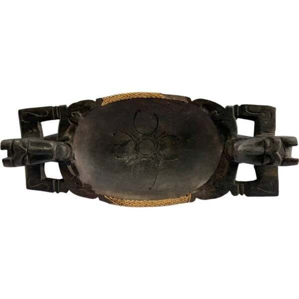 Ironwood Tribal Tray 550mm Borneo Old Bowl Basin Dayak Headhunter Ceremonial Sculpture Statue Aso