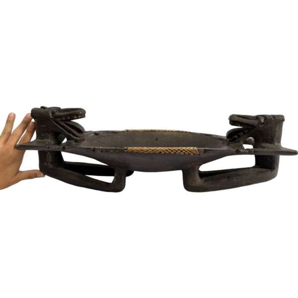 Ironwood Tribal Tray 550mm Borneo Old Bowl Basin Dayak Headhunter Ceremonial Sculpture Statue Aso