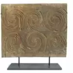 #9 Artifact Panel (400mm x 480mm) Tongkonan Toraja Old Wall Painting Drawing Wood Carving