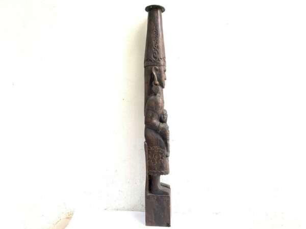 TRADITIONAL HEADGEAR 1170mm Raung Hat Statue Figure Figurine Bidayuh Land Dayak Tribal Borneo