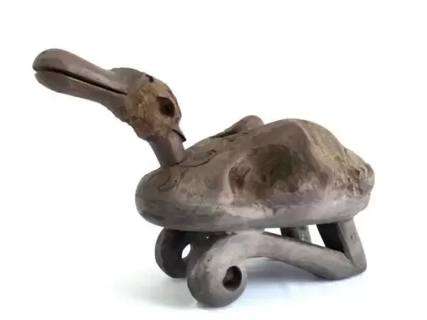 DUCK STATUE 430mm ABSTRACT Animal Animalistic Animalism Borneo Art Bowl Container Storage