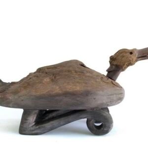 DUCK STATUE 430mm ABSTRACT Animal Animalistic Animalism Borneo Art Bowl Container Storage