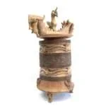 Indonesian Box 350mm Tribal Container Covered Jar Oceanic Art Statue Sculpture Box Jewelry