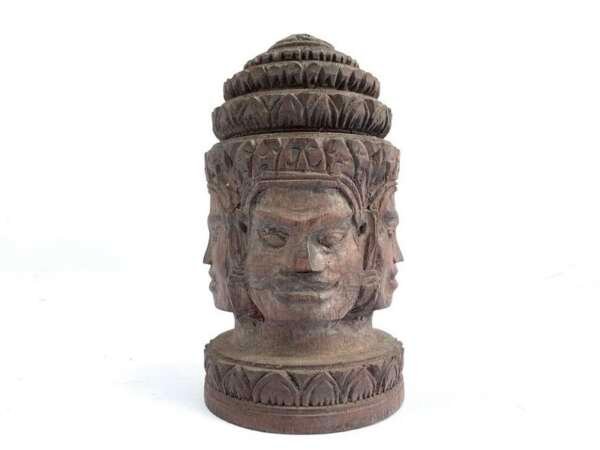 Four Face Buddha 140mm Head Statue Figure Figurine Sculpture Worship Brahma God Hindu