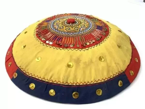 Sun Hat 560mm Sa Ong Sa-ong Beads Weaving Aged Harvest Field Dayak Borneo