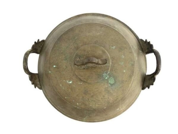 Antique Rice Cooker 180mm WWII Military Camping Borneo Brass Brassware Pot Cauldron