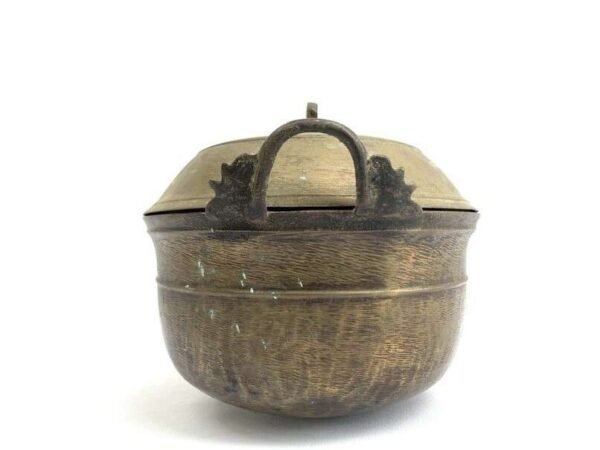 Antique Rice Cooker 180mm WWII Military Camping Borneo Brass Brassware Pot Cauldron