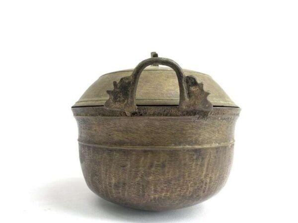Antique Rice Cooker 180mm WWII Military Camping Borneo Brass Brassware Pot Cauldron