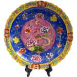 Peranakan Ceramic Plate Large XL 460mm Dish Kitchen Ware Asian Chinese Porcelain