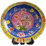 Peranakan Ceramic Plate Large XL 460mm Dish Kitchen Ware Asian Chinese Porcelain