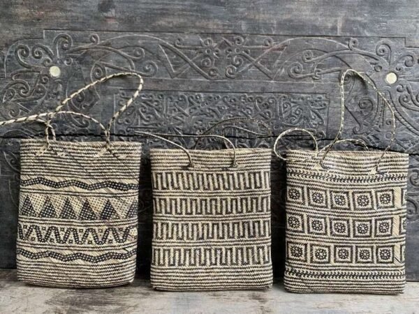 Woven Bag Handbag (3 Pieces) Shoulder Bag Weaving Basket Tote Fashion Traditional Rattan Fiber Art