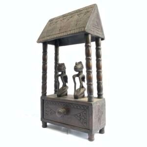 Traditional House 450mm Rumah Bolon Batak Cupboard Drawer Jewelry Container Statue Figurine Furniture