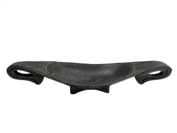 Tribal Tray 390mm Wooden Bowl Kayan Tribe Dining Set Jewelry Dayak Dyak Sculpture Basin