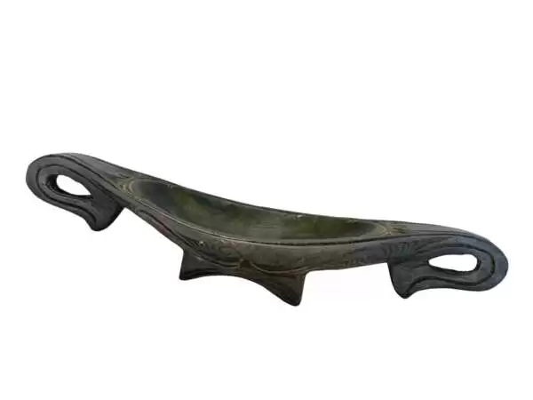 Tribal Tray 390mm Wooden Bowl Kayan Tribe Dining Set Jewelry Dayak Dyak Sculpture Basin