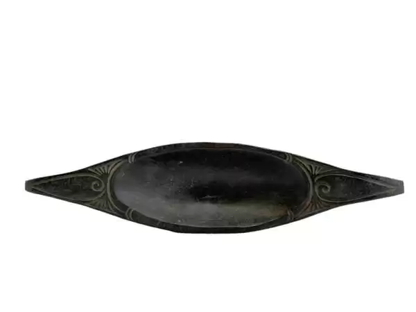 Tribal Tray 390mm Wooden Bowl Kayan Tribe Dining Set Jewelry Dayak Dyak Sculpture Basin
