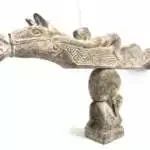 Batak Chair 580mm Child Children Stool Bench Wood Carving Sculpture Statue Animal Pony Horse