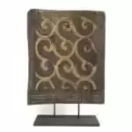 #8 Wall Artifact (410mm x 335mm) Tongkonan Toraja Old Wall Panel Painting Drawing Wood Carving