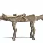 Child Stool 600mm Batak Chair Children Bench Wood Carving Sculpture Statue Animal Pony Horse