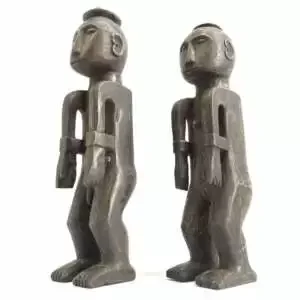 Fertility Figure (Male & Female) Old Itara Statue Timor Atauro Island Naked Tribal Figurine